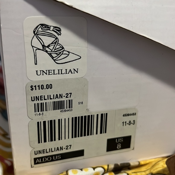 Aldo Tan Lace Up Heels Size 8 - Picture 3 of 5